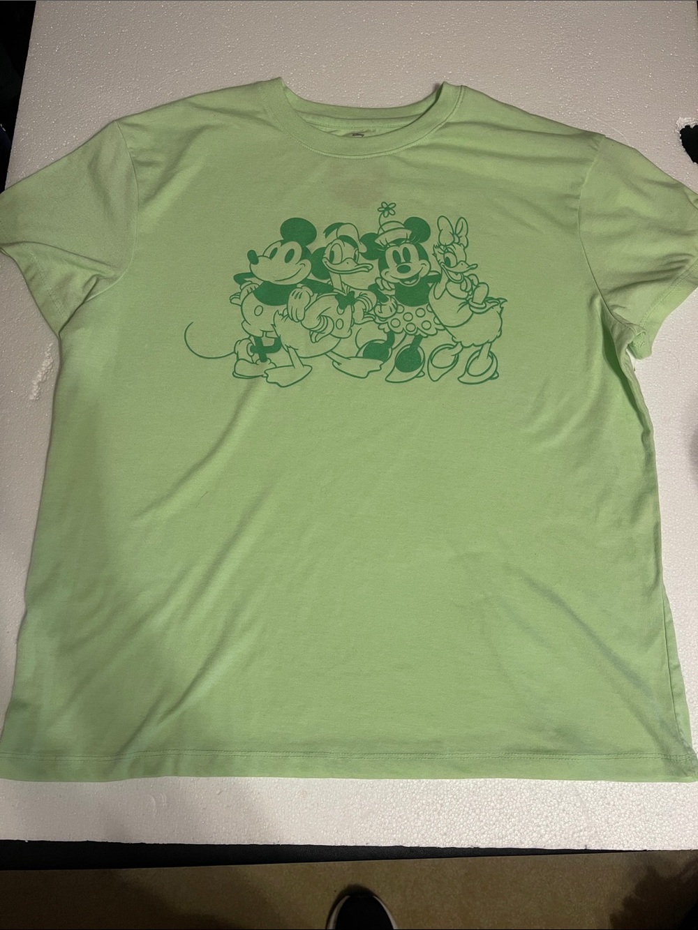 Disney Mint Green Character Tee Mickey Mouse Size L